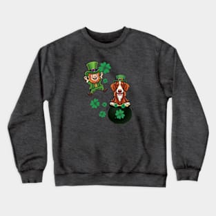 St Patricks Day Pot of Gold Dog Lover Crewneck Sweatshirt